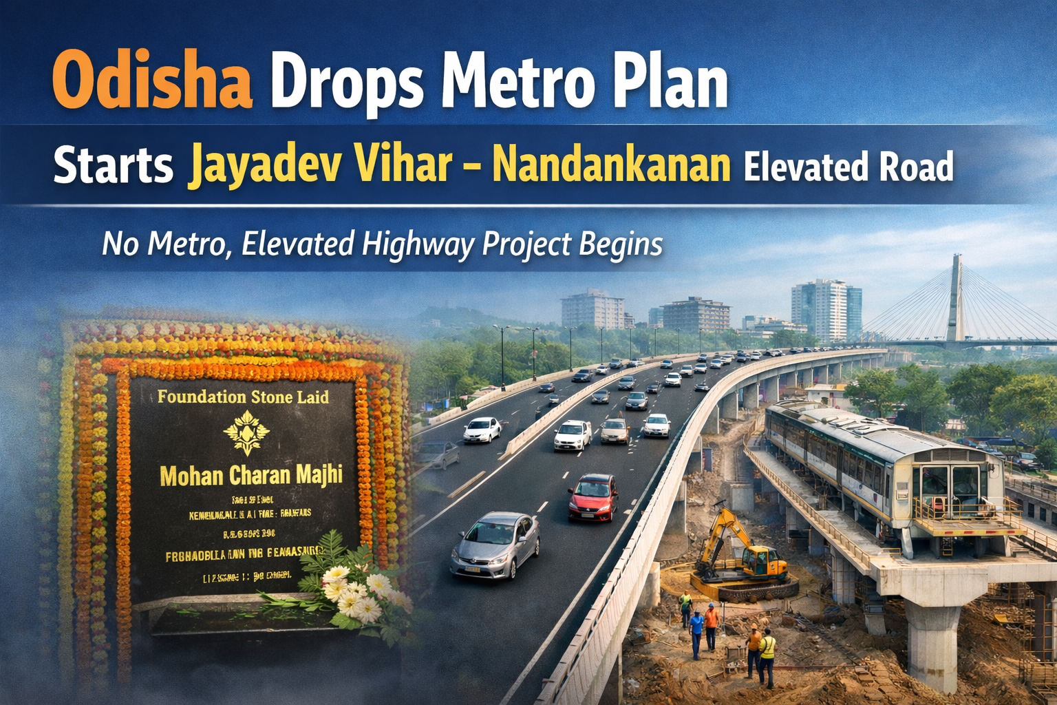 Odisha Drops Metro Plan, Starts Jayadev Vihar–Nandankanan Elevated Road